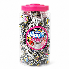 Michoc Youpi Crème Calcium Strawberry Lollipops 100 Pieces 1300g