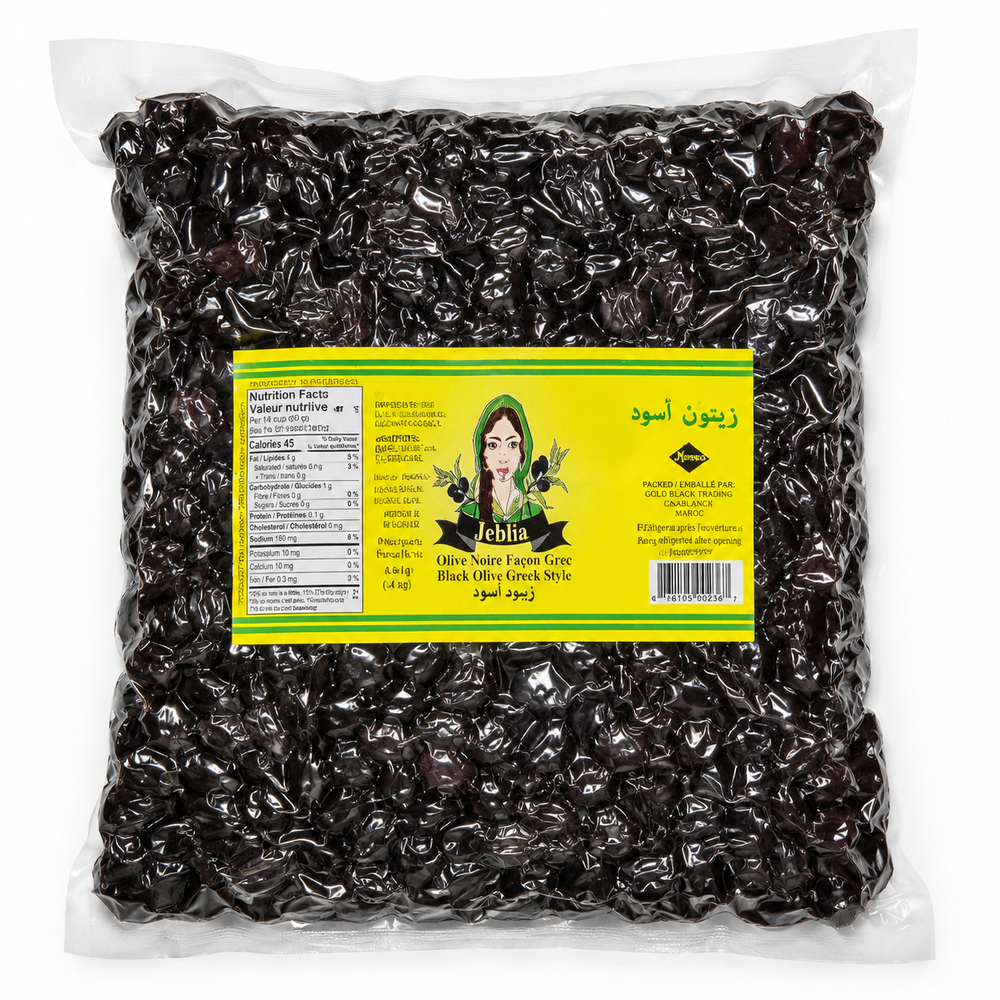 Jeblia Moroccan Dried Black Olives 5kg (10lbs)