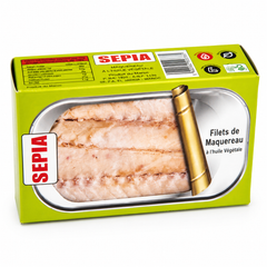 Sepia Mackerel Fillets in Vegetable Oil 125g