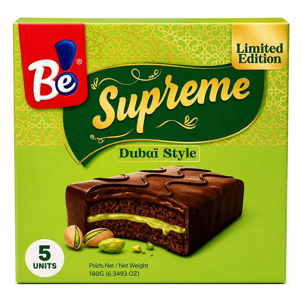 Be Supreme Dubai Style Chocolate Cake with Pistachio Filling – 5 Pack, 180 g