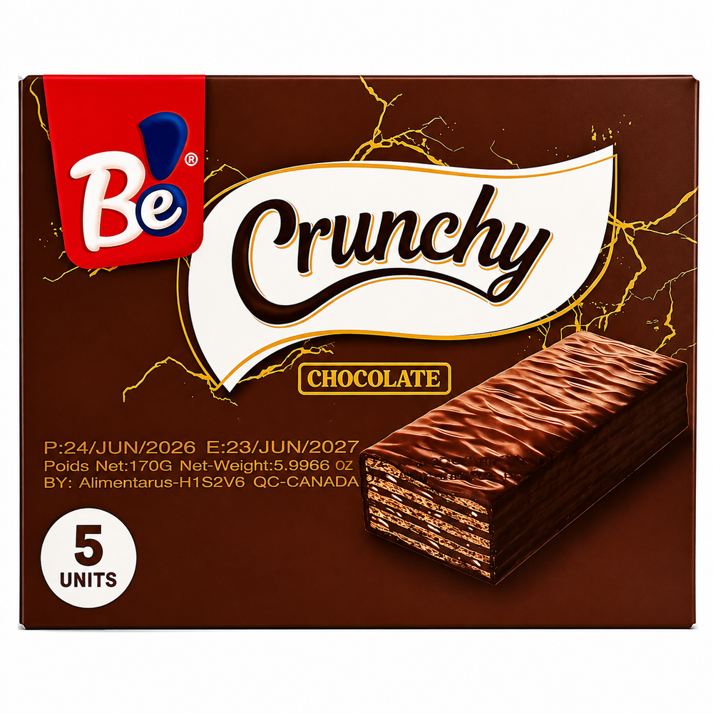 Be Crunchy Chocolate Wafer Cake – 5 Pack, 170 g