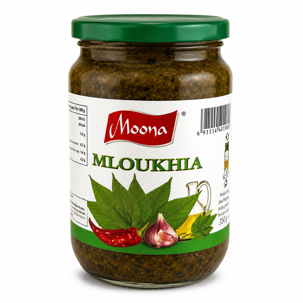 Moona Tunisian Mloukhiya Spiced Cooking Base 350g - (Mallow / Corète)