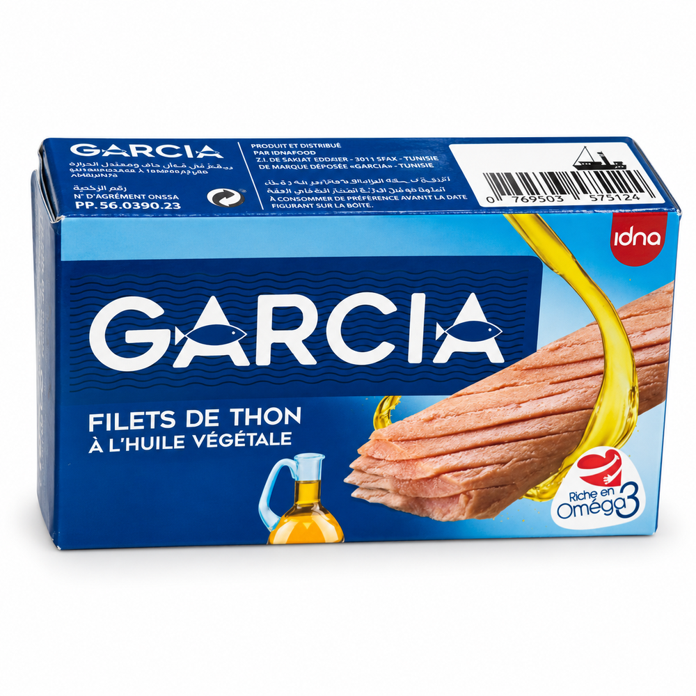 García Tuna Fillets in Vegetable Oil – 125 g