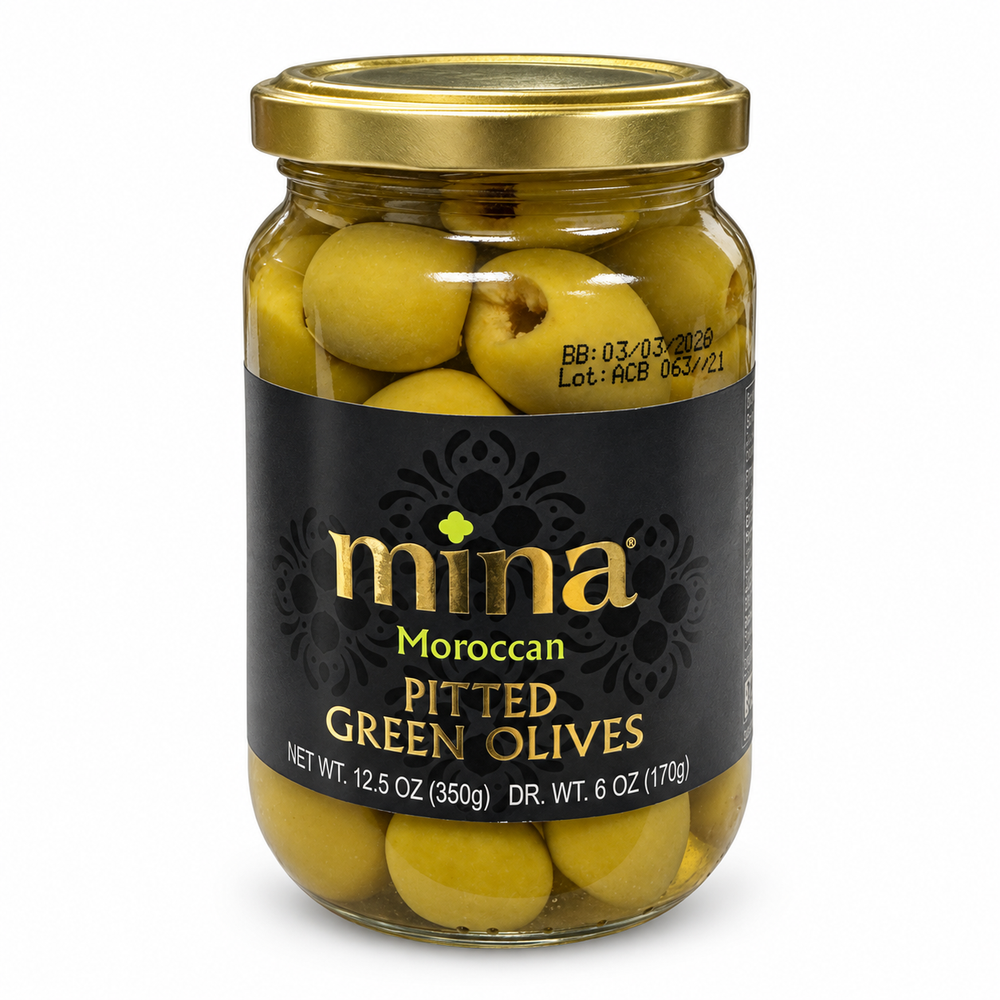 Mina Moroccan Pitted Green Olives – 350 g
