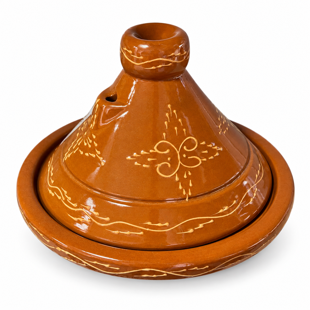 Tagine Moroccan Clay Cooking Pot Decorated 35 cm