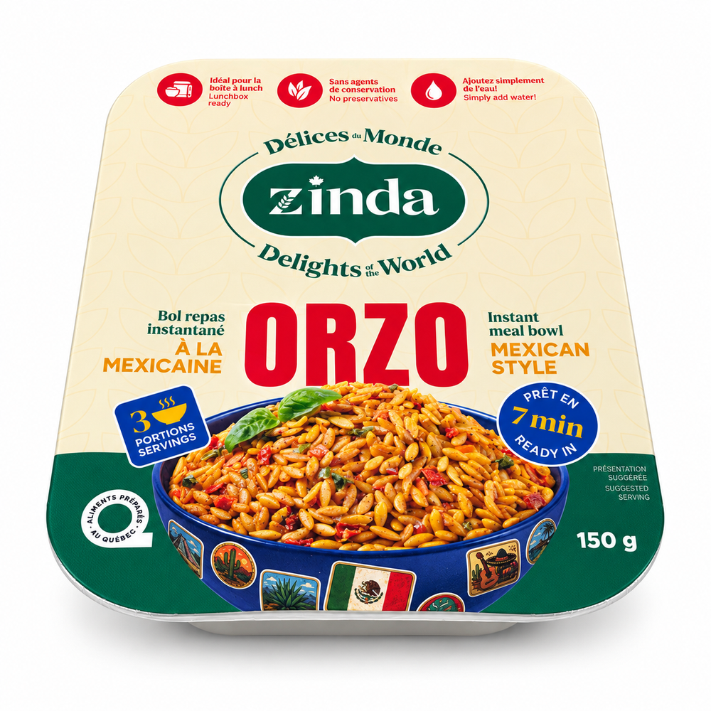 Zinda Mexican-Style Orzo Instant Meal Bowl – 150 g