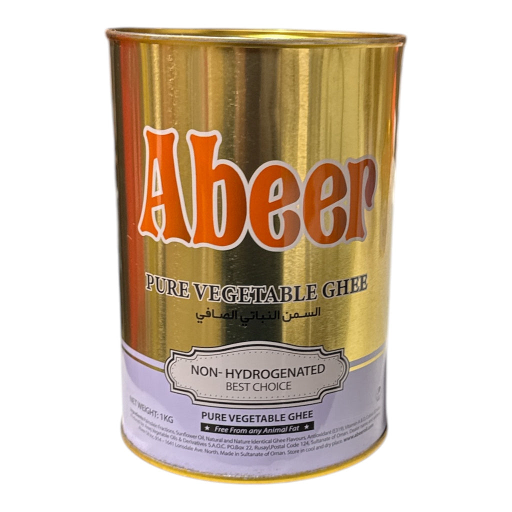 Abeer Pure Vegetable Ghee – 1KG (Non-Hydrogenated) - Authentic from Zaytuna Mart Canada