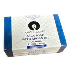 Amourganic Nila Soap with Argan Oil – Moroccan Blue Soap (100g)