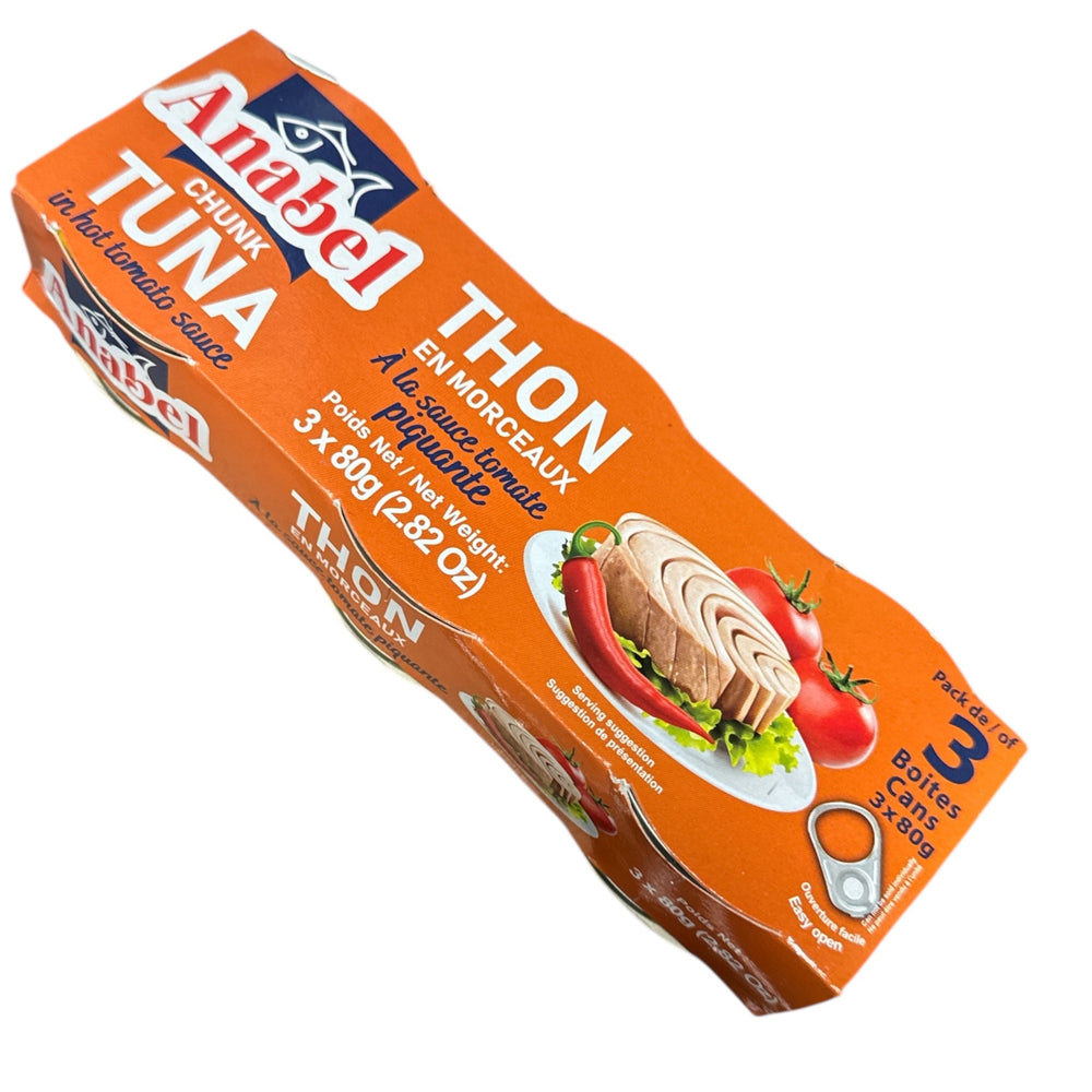 Anabel Chunk Tuna in Hot Tomato Sauce 3x80g