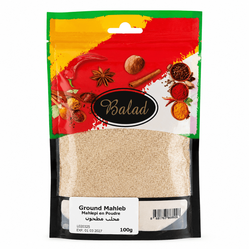 Balad Ground Mahleb Powder – 100g | Mahlab Spice for Baking & Desserts