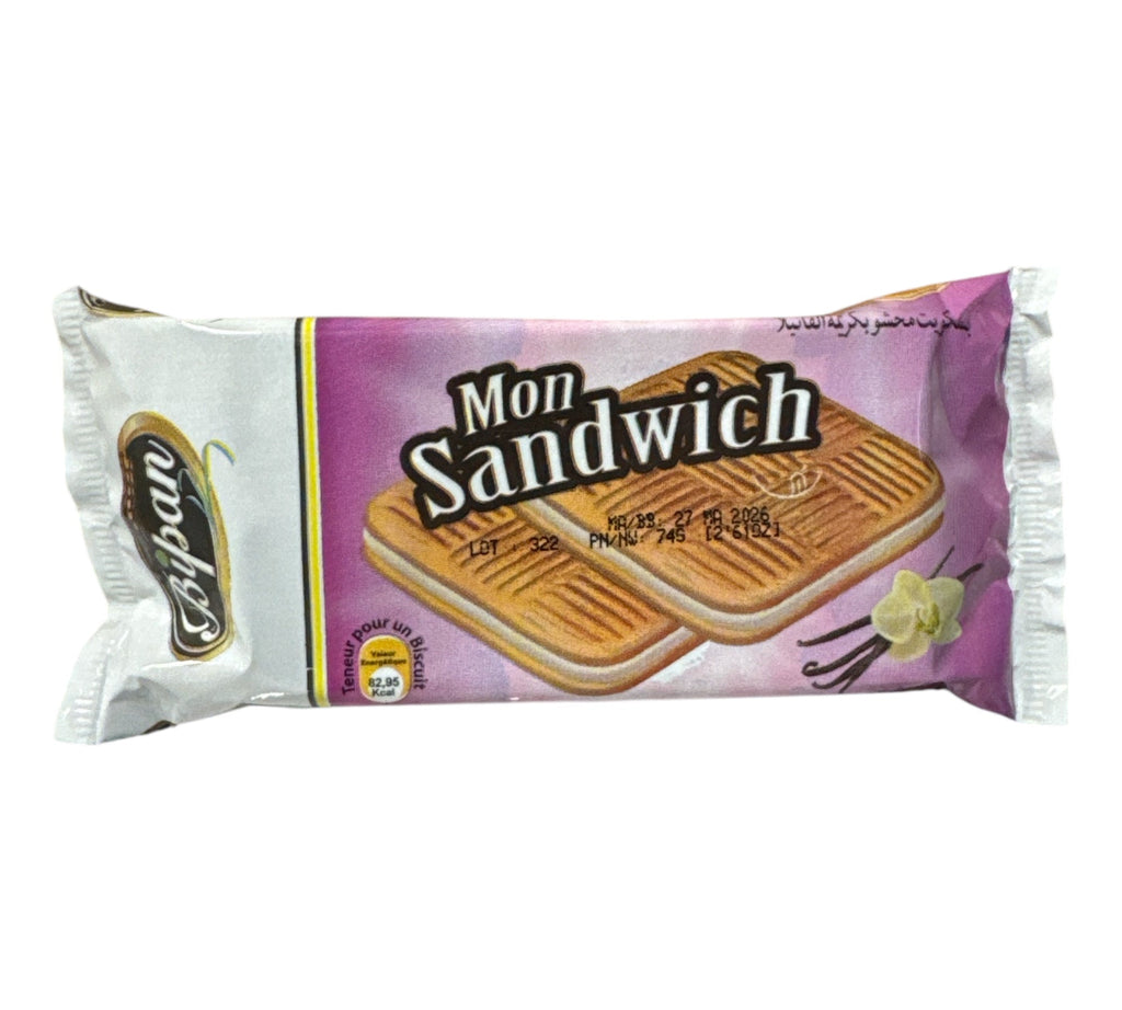 Bipan Mon Sandwich Biscuits with Vanilla Cream 74g - Authentic from Zaytuna Mart Canada