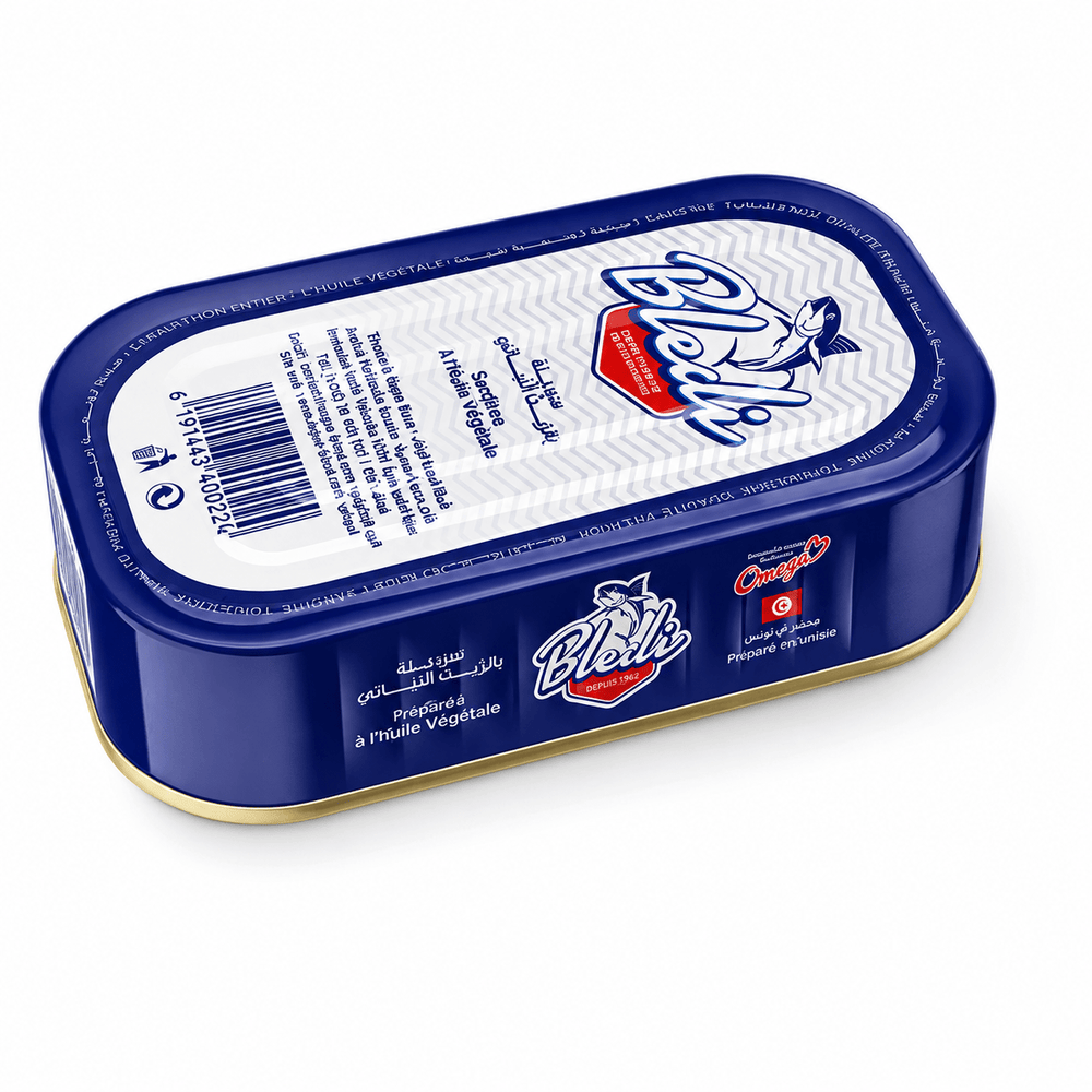 Bledi Sardines in Vegetable Oil 125g – Premium Tunisian Sardines
