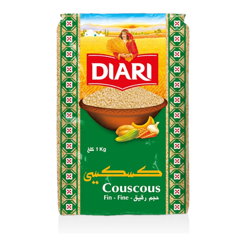 DIARI Tunisian Couscous Fine 1kg - Authentic from Zaytuna Mart Canada