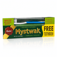 Duabar Mystwak Fresh Breath Toothpaste 150ml + Free Toothbrush | Miswak Herbal Toothpaste