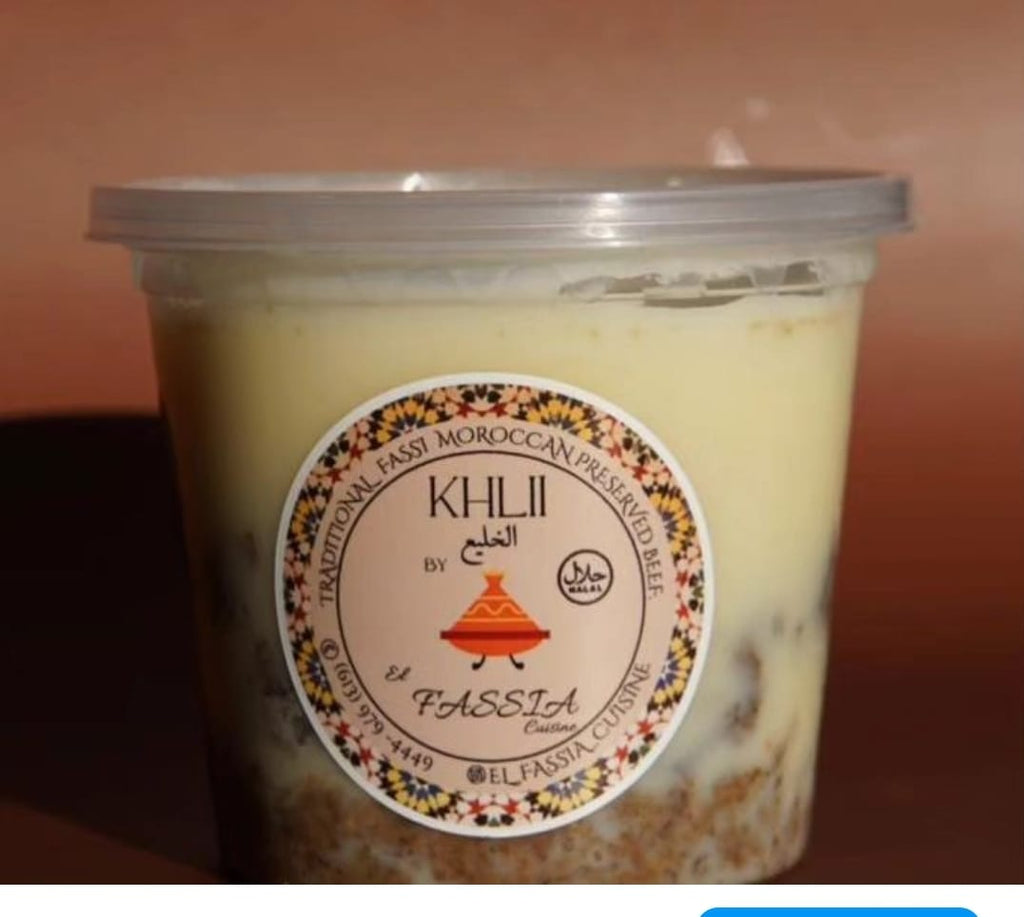 Fassia Cuisine Khlii, Moroccan preserved meat Jurkey (Khlea) in suet 500g - Authentic from Zaytuna Mart Canada