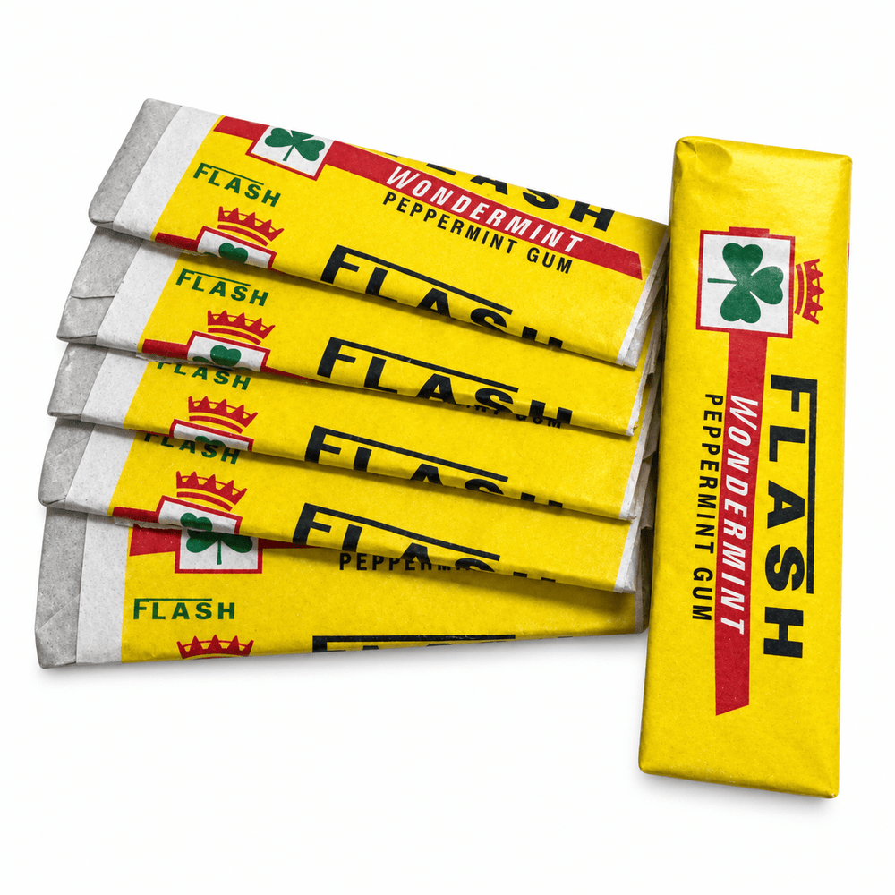 Flash Wondermint Peppermint Chewing Gum – 15 g, 5 Sticks