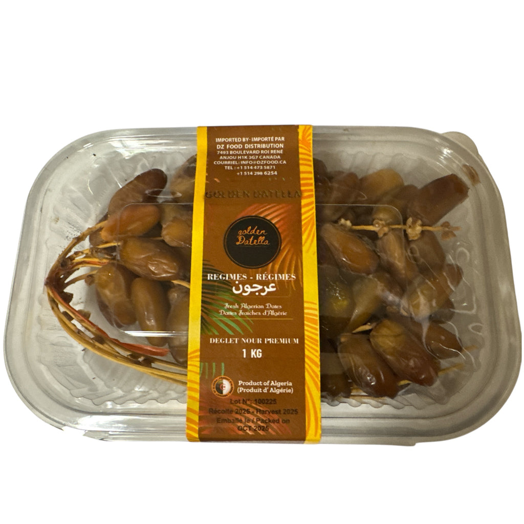 Golden Datella Algerian Arjoune Deglet Nour Dates 1kg - Authentic from Zaytuna Mart Canada