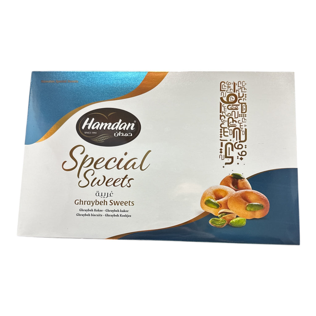 Hamdan Special Sweets – Ghraybeh Pistachio Cookies (Arabian Shortbread) 300g - Authentic from Zaytuna Mart Canada