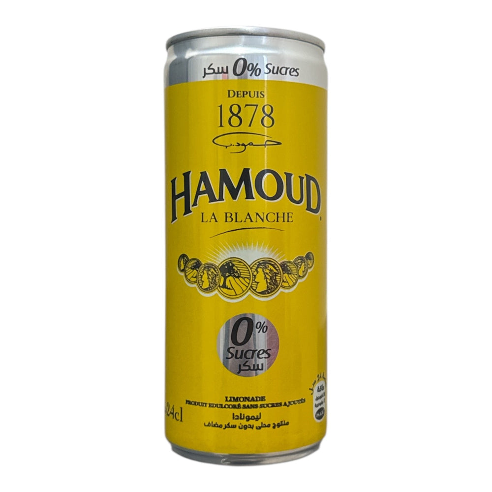 Hamoud La Blanche 0% Sugar Lemonade 24cl – Algerian Sparkling Drink