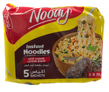 Load image into Gallery viewer, Noody Halal Instant Noodles Beef 5x70g
