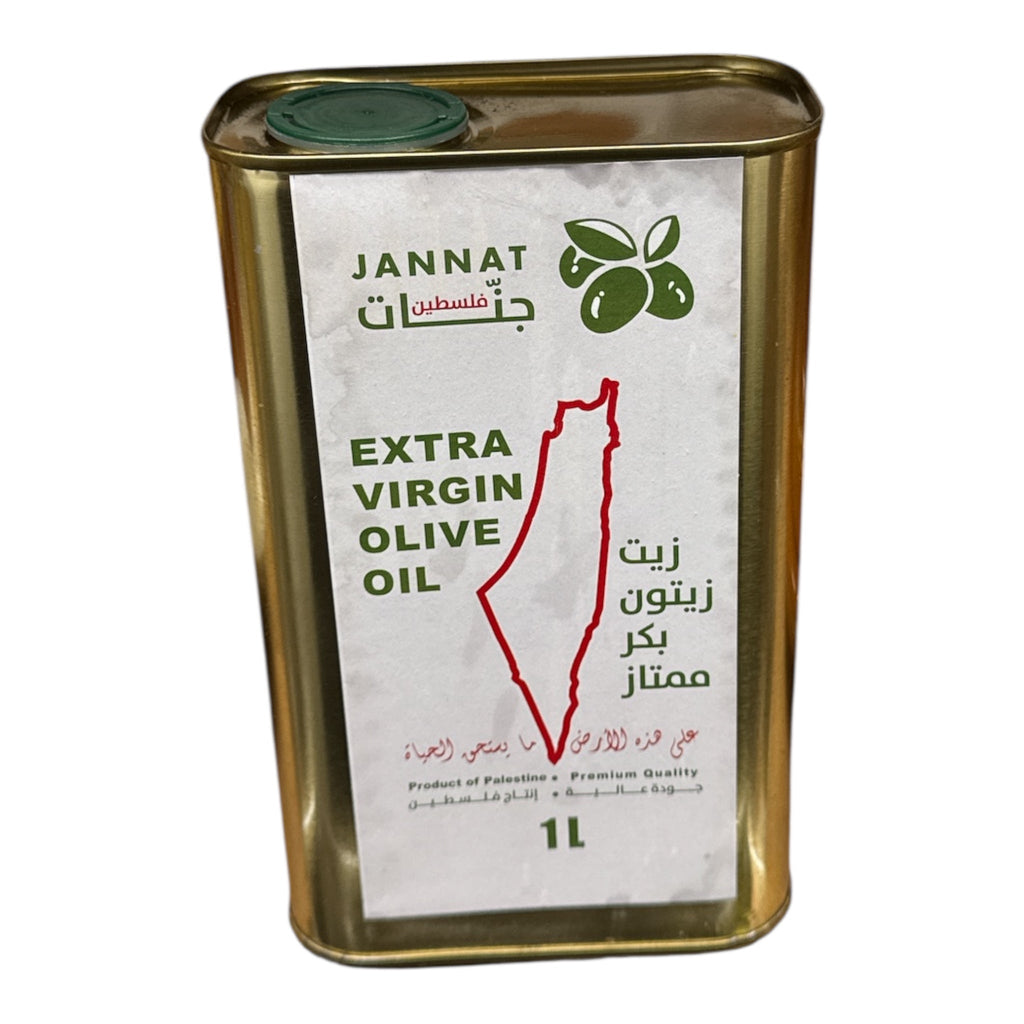 Jannat Extra Virgin Olive Oil – 1L Tin (Product of Palestine) - Authentic from Zaytuna Mart Canada