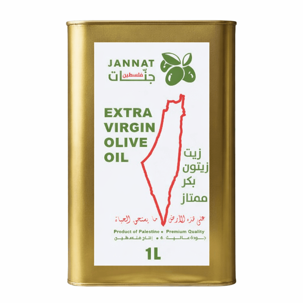 Jannat Extra Virgin Olive Oil – 1L Tin (Product of Palestine)