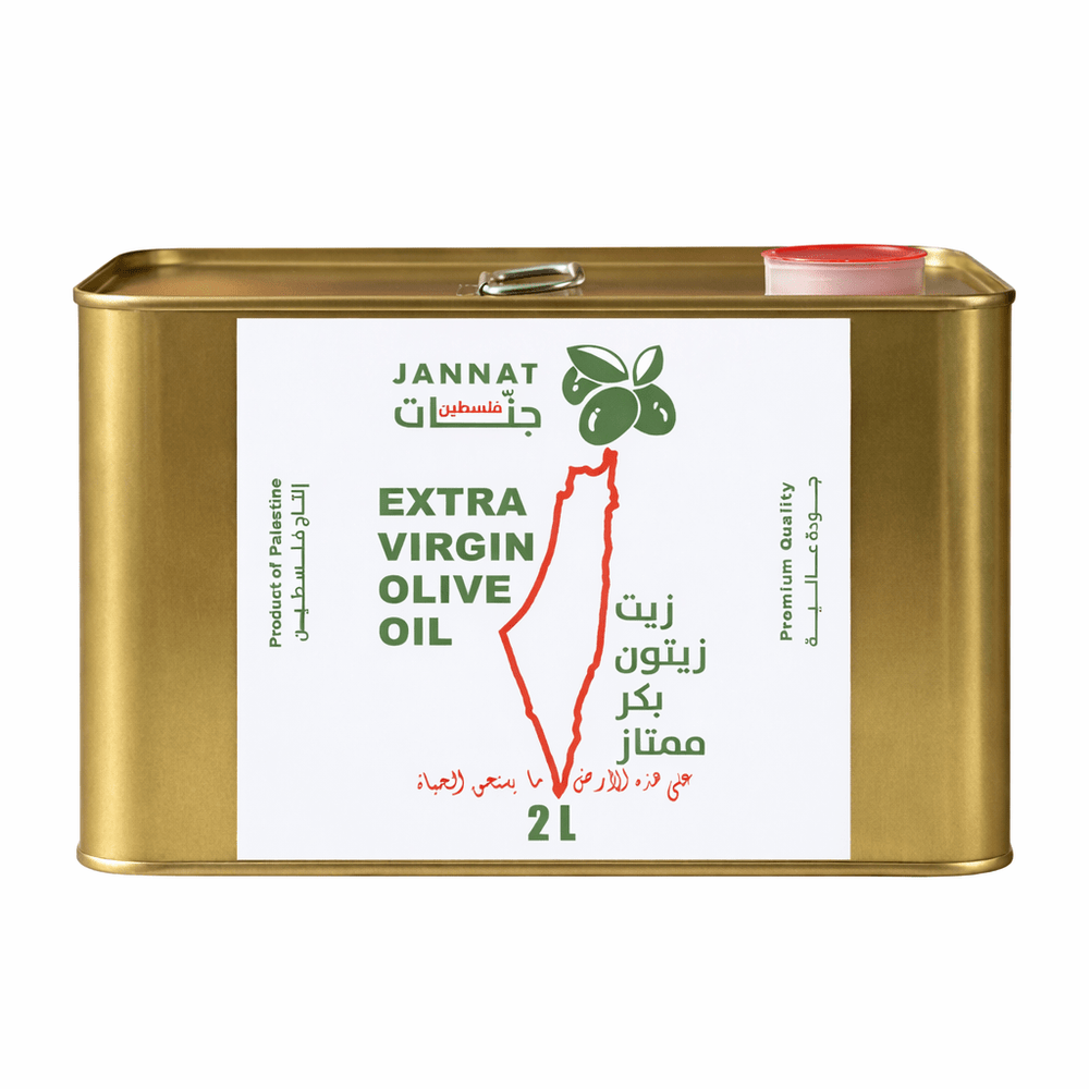 Jannat Extra Virgin Olive Oil – 2L Tin (Product of Palestine)