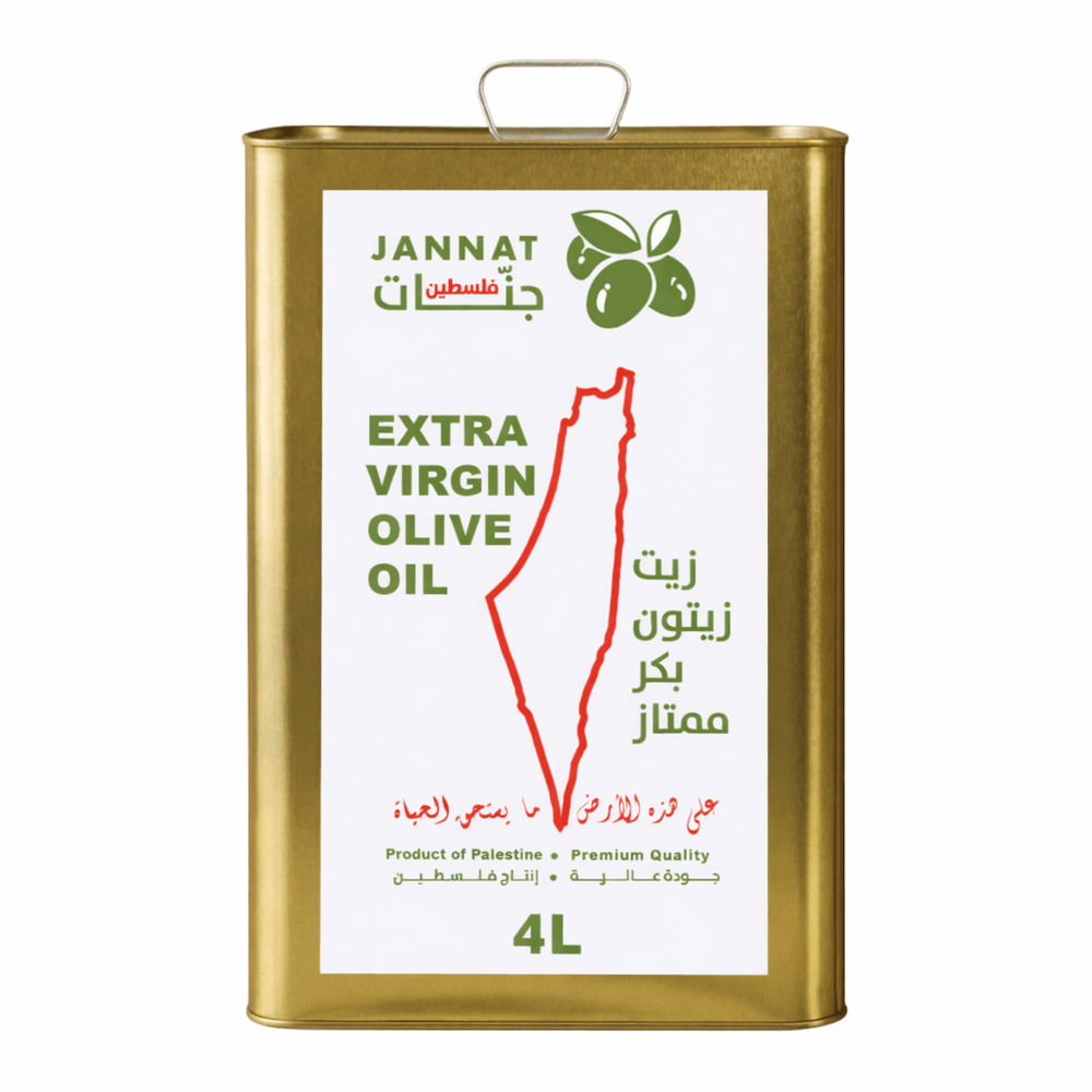 Jannat Extra Virgin Olive Oil – 4L Tin (Product of Palestine)