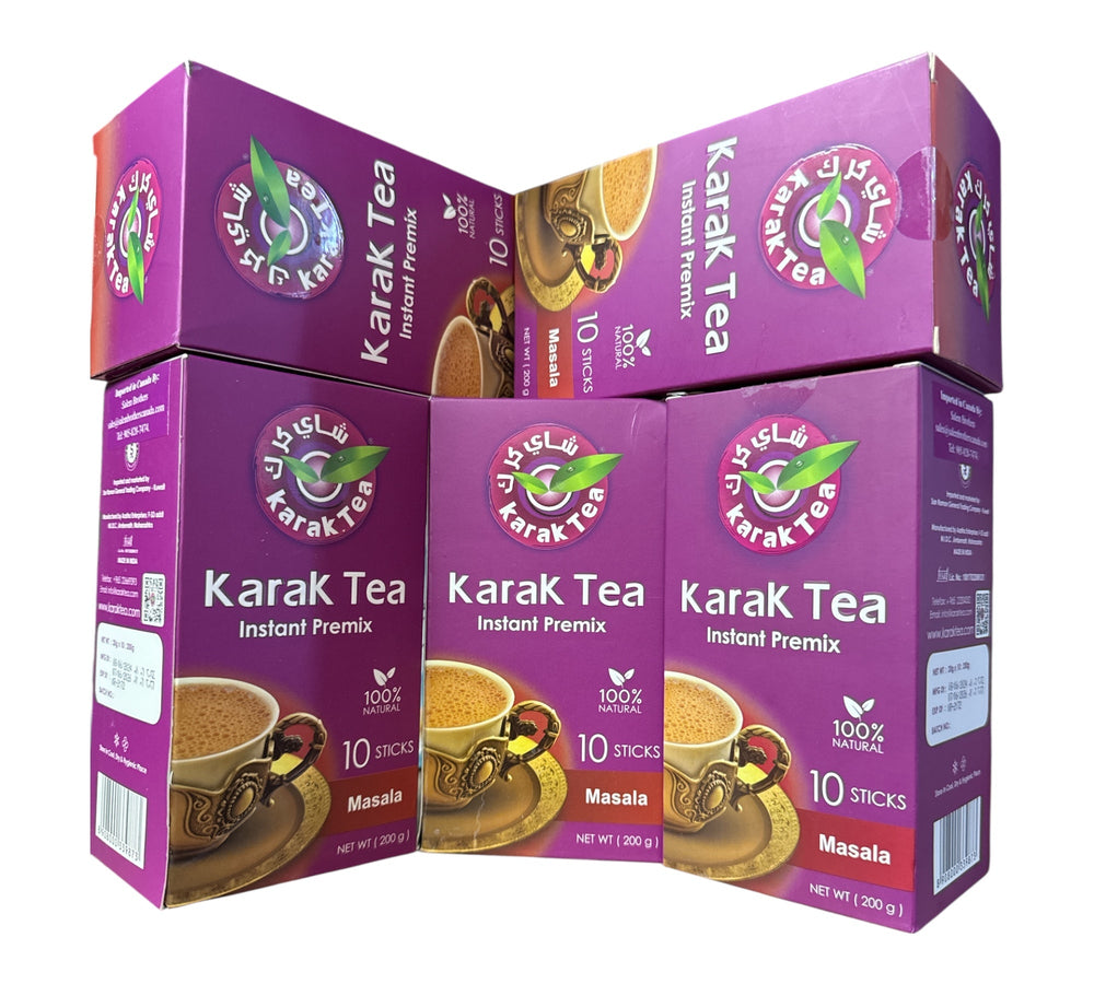 Karak Tea Instant Premix Masala – 5 Pack (10x20g Sachets Each)