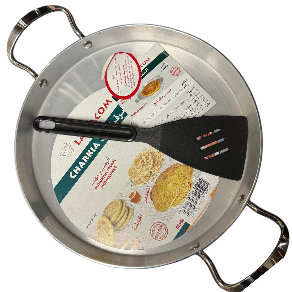 Lamacom Mahracha Pan Charkia 30cm with spatula – Aluminium Trempe Mouhannad