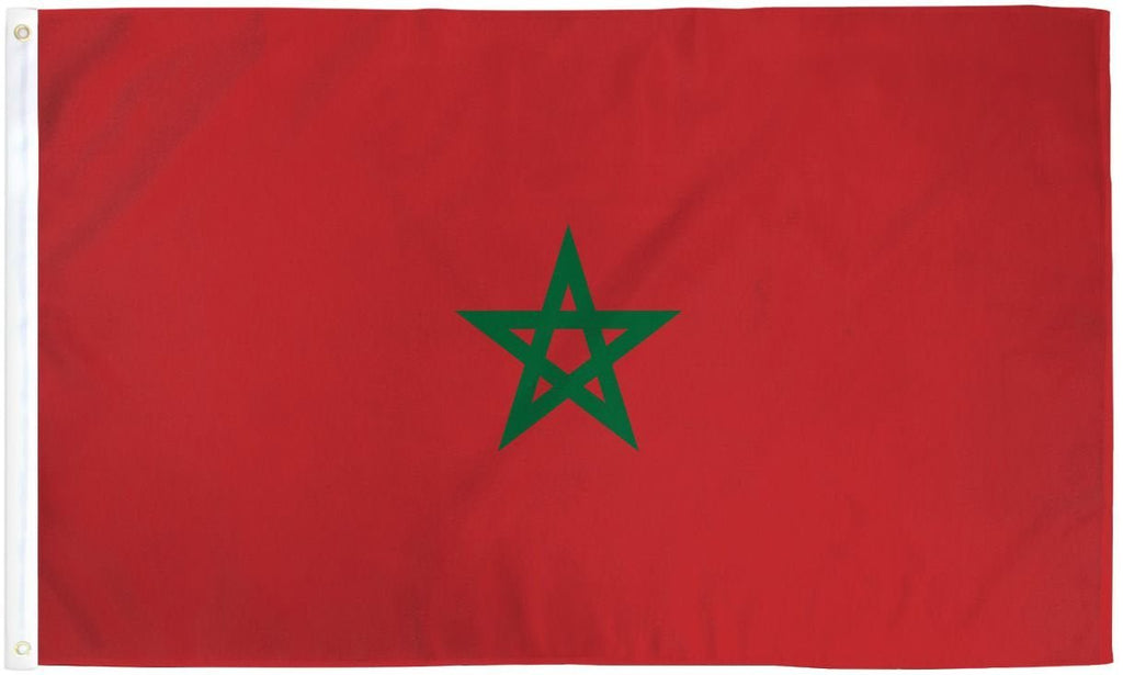 Large Morocco Flag Polyester 3’x5’ (90x150cm) - Authentic from Zaytuna Mart Canada
