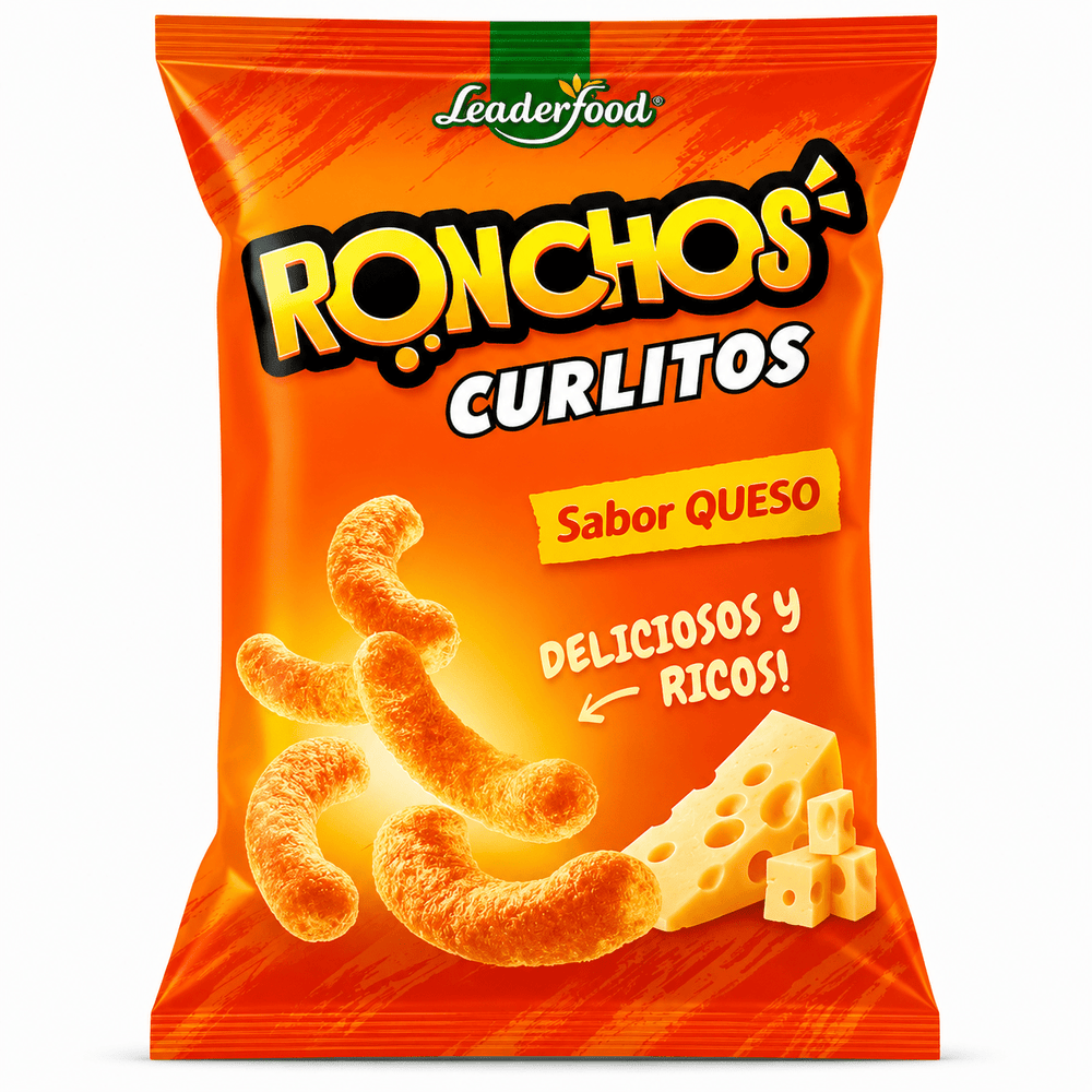 Leader Food Ronchos Curlitos Sabor Queso Cheese 100g
