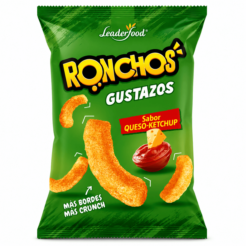 Leader food Ronchos Gustazos Cheese & Ketchup Corn Snacks 90g