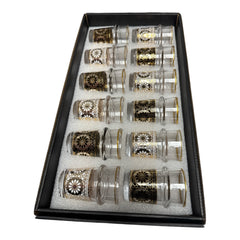 Magic Home Moroccan Tea Glass Set – 12 Pcs (Arabesque Design)