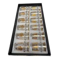 Magic Home Moroccan Tea Glass Set – 12 Pcs (Royal Golden Design)