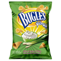 Mahboul BUGLES Corn Snack  with Sour Cream & Onion (120g)