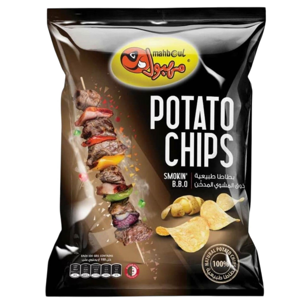 Mahboul Potato Chips with Smokin BBQ Flavour (85g) - Authentic from Zaytuna Mart Canada