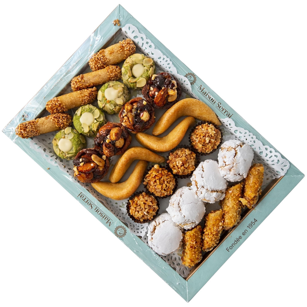 Maison Serraj Moroccan Gateaux Almond Mixed Plateau Beldi Varié 600g