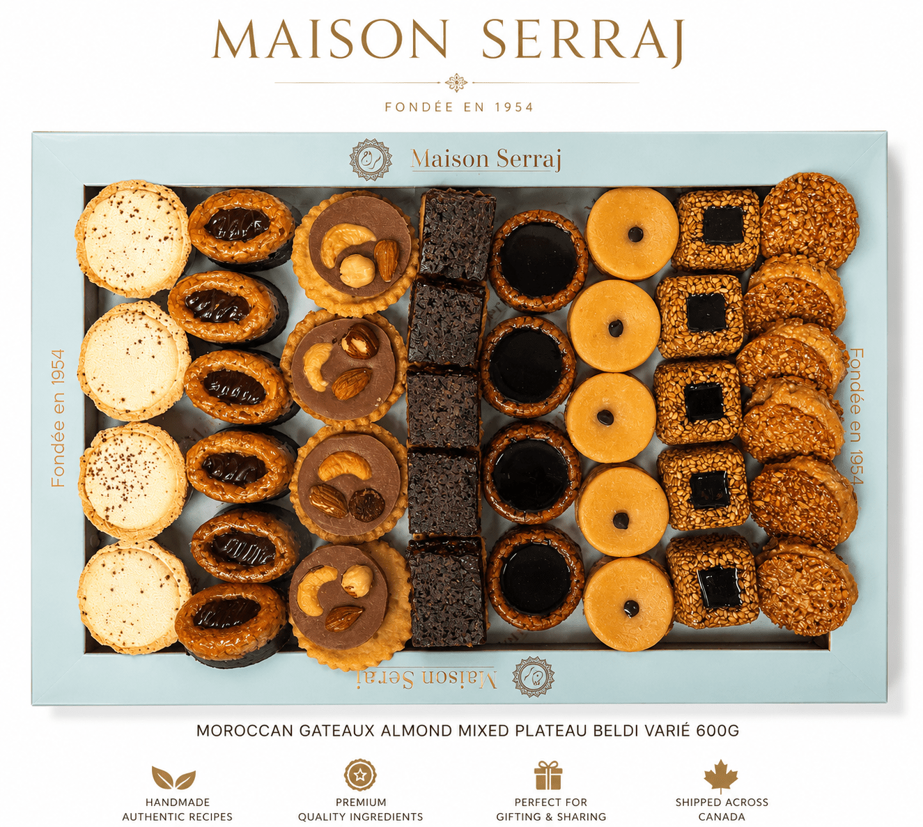Maison Serraj Moroccan Gateaux Plateau Prestige 600 g