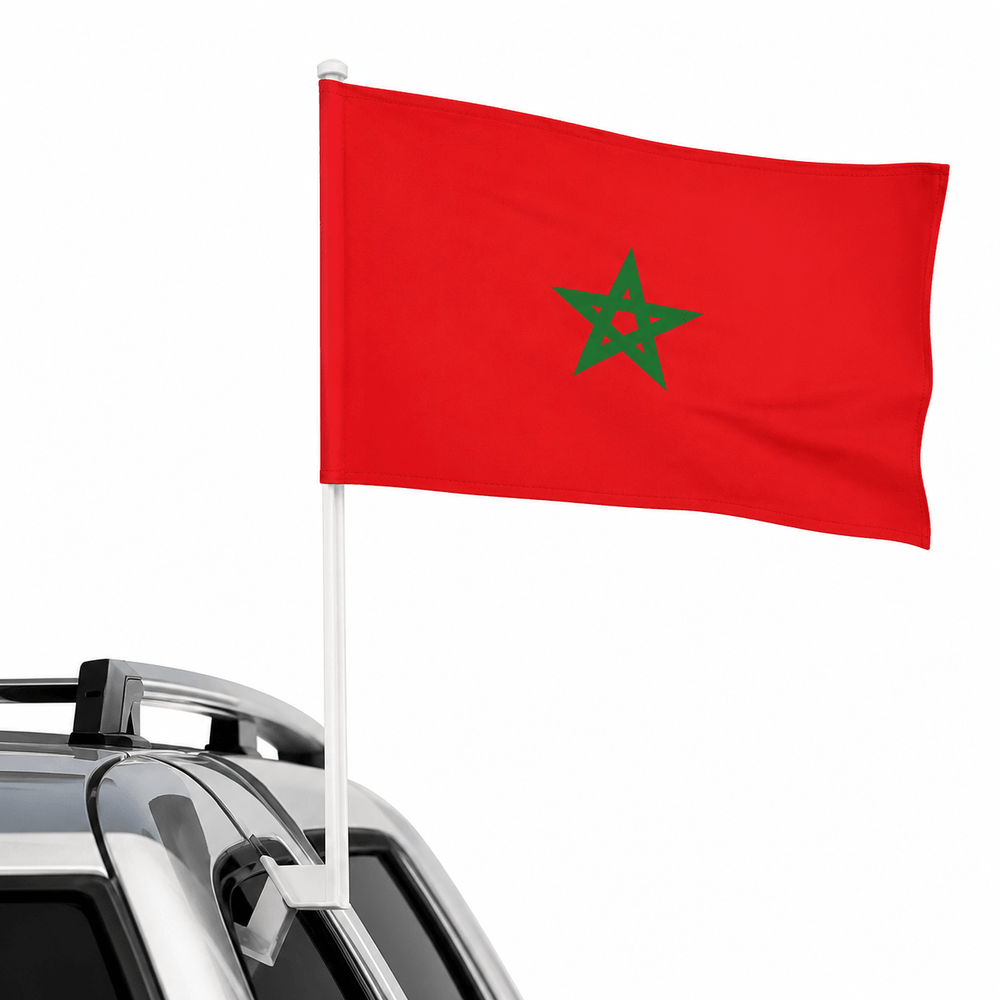 Medium Morocco Flag Polyester for Car 12"x18"(30x46cm)
