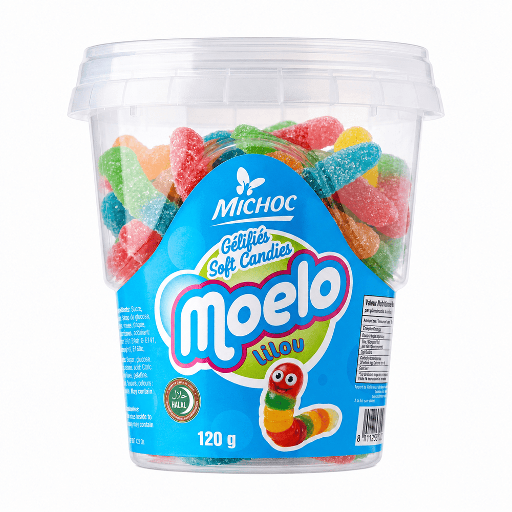 Michoc Moelo Lilou Soft Gummy Worm Candies 120g