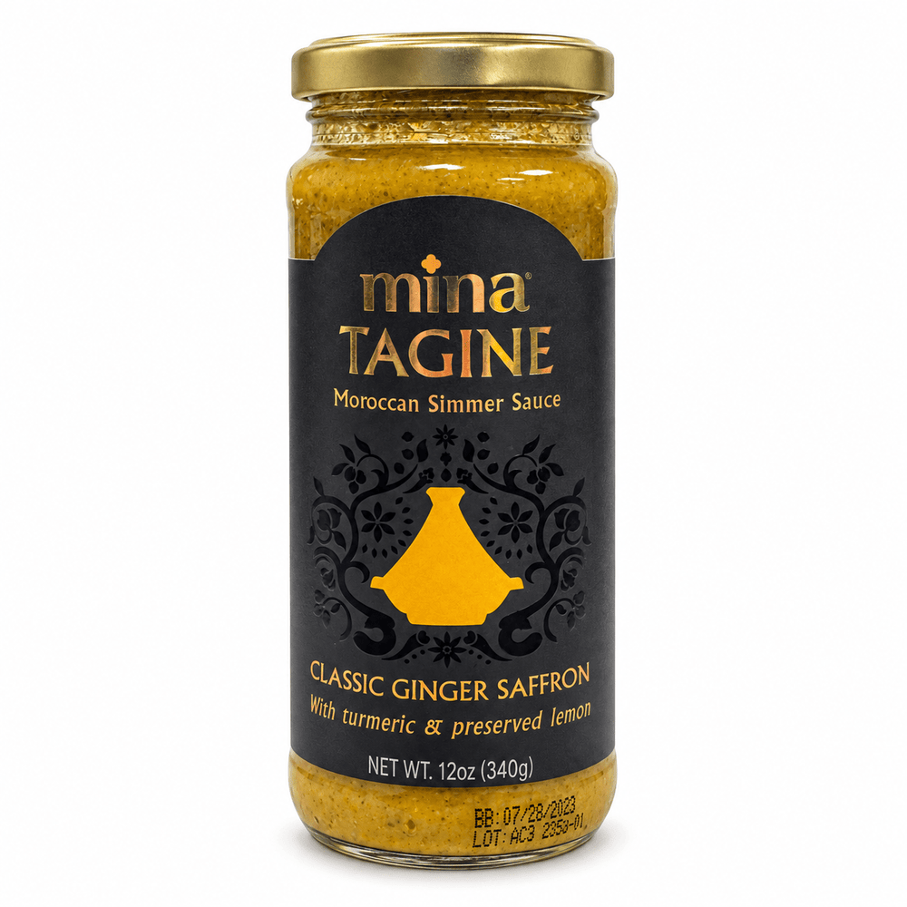 Mina Moroccan Tagine Simmer Sauce – Classic Ginger Saffron, 340 g