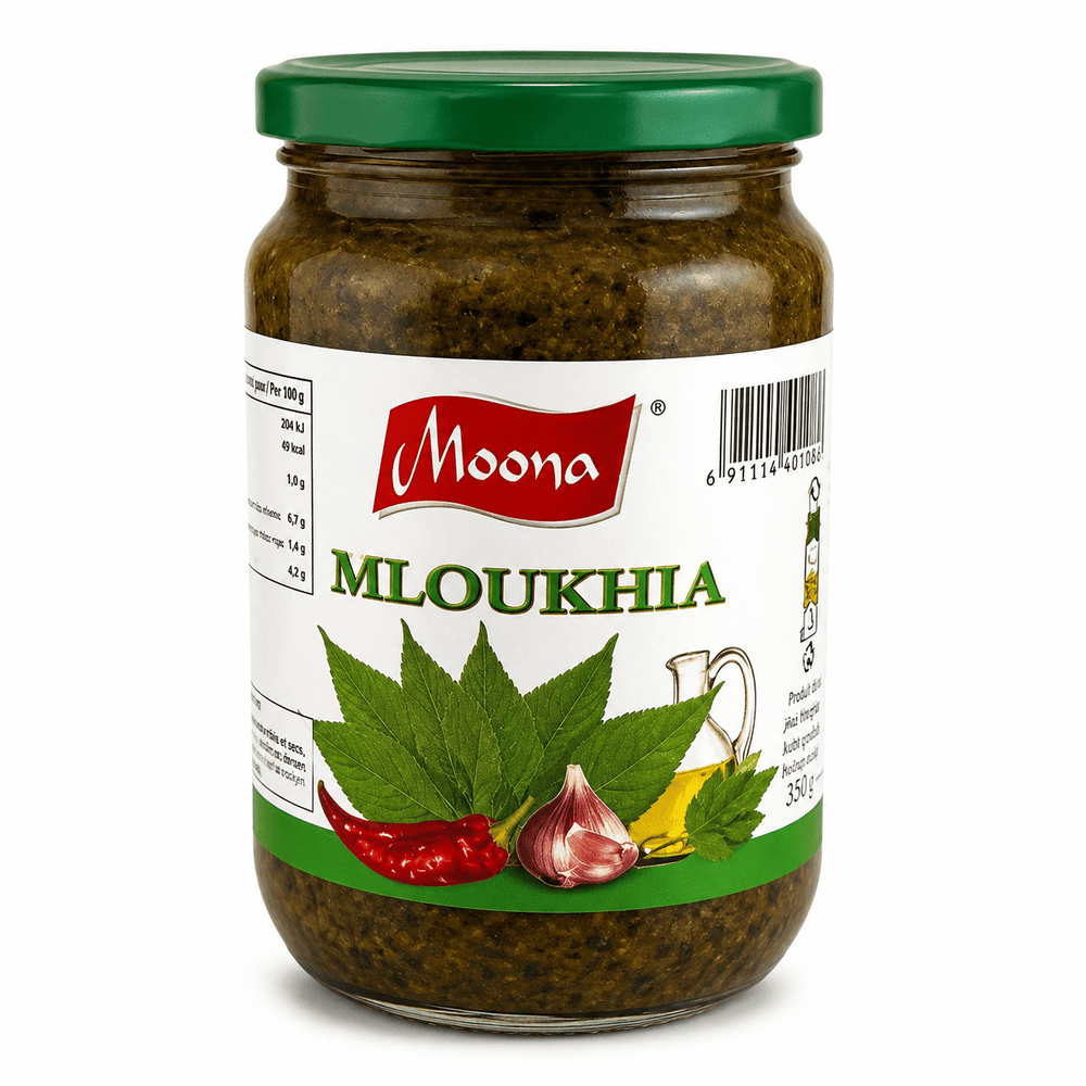 Moona Tunisian Mloukhiya Spiced Cooking Base 350g - (Mallow / Corète)