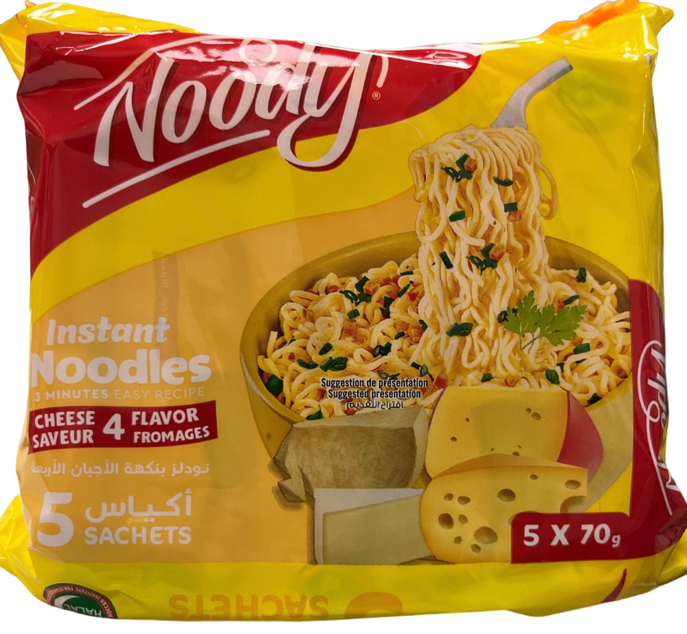 Noody Halal Instant Noodles 4 Cheeses 5x70g