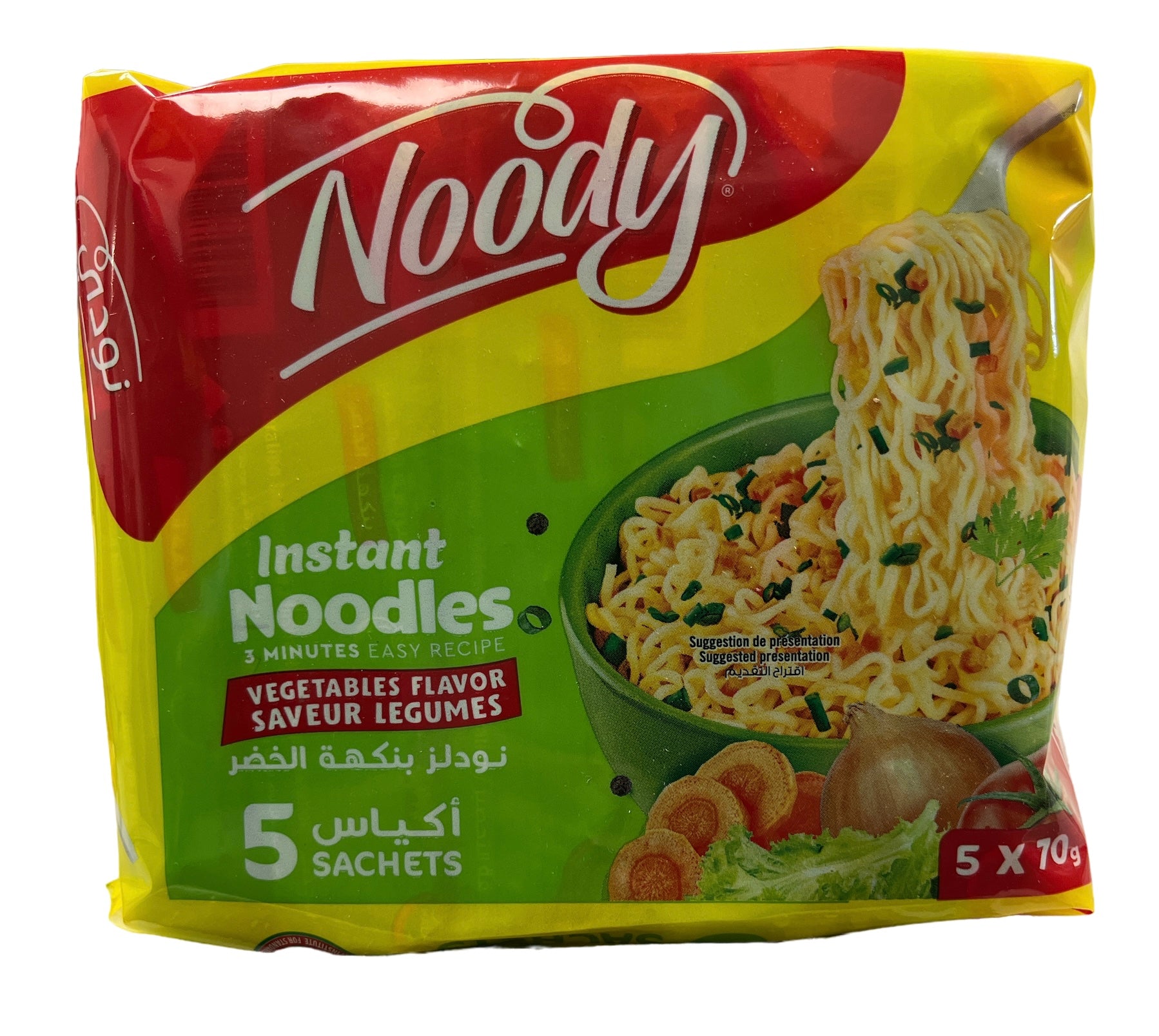 Noody Rice Noody Halal Instant Noodles Vegetables 5x70g | ZaytunaMart Canada