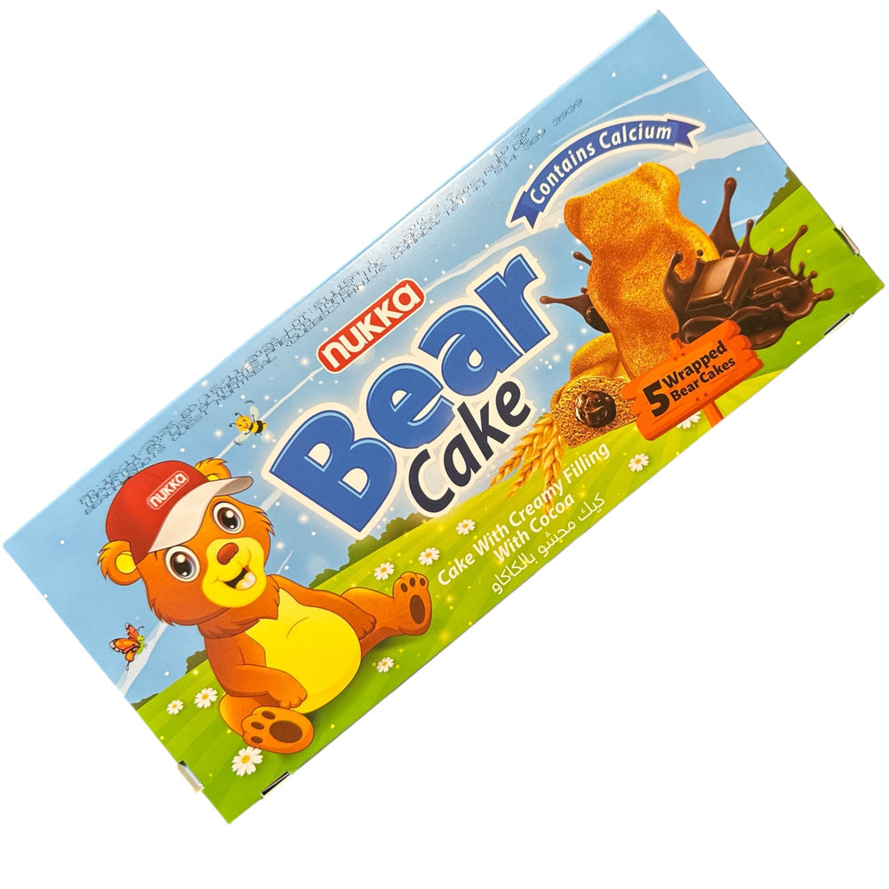 Nukka Bear Cake with Creamy Cocoa Filling – 5 Individually Wrapped Cakes (200g)