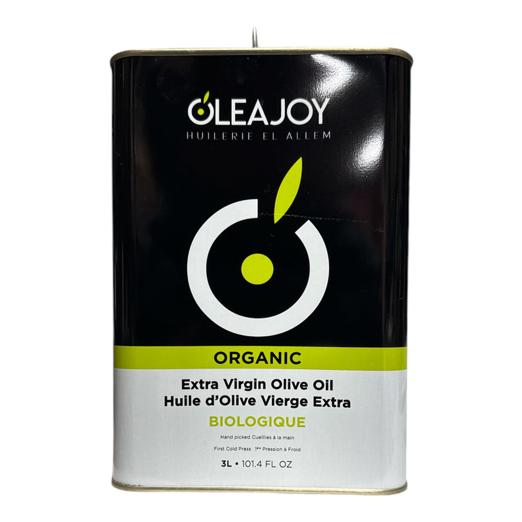 OLEAJOY Organic Extra Virgin Olive Oil 3L - Authentic from Zaytuna Mart Canada