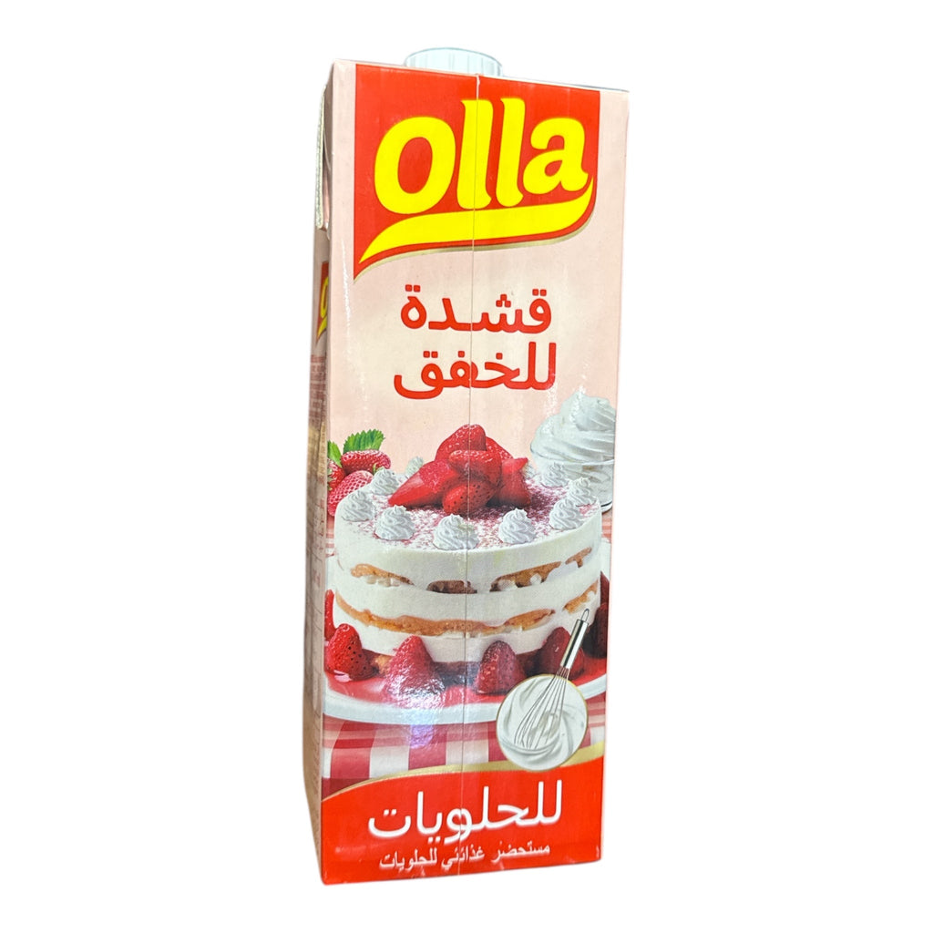 OLLA UHT Whipping Cream with vegetable oil 1L - Authentic from Zaytuna Mart Canada