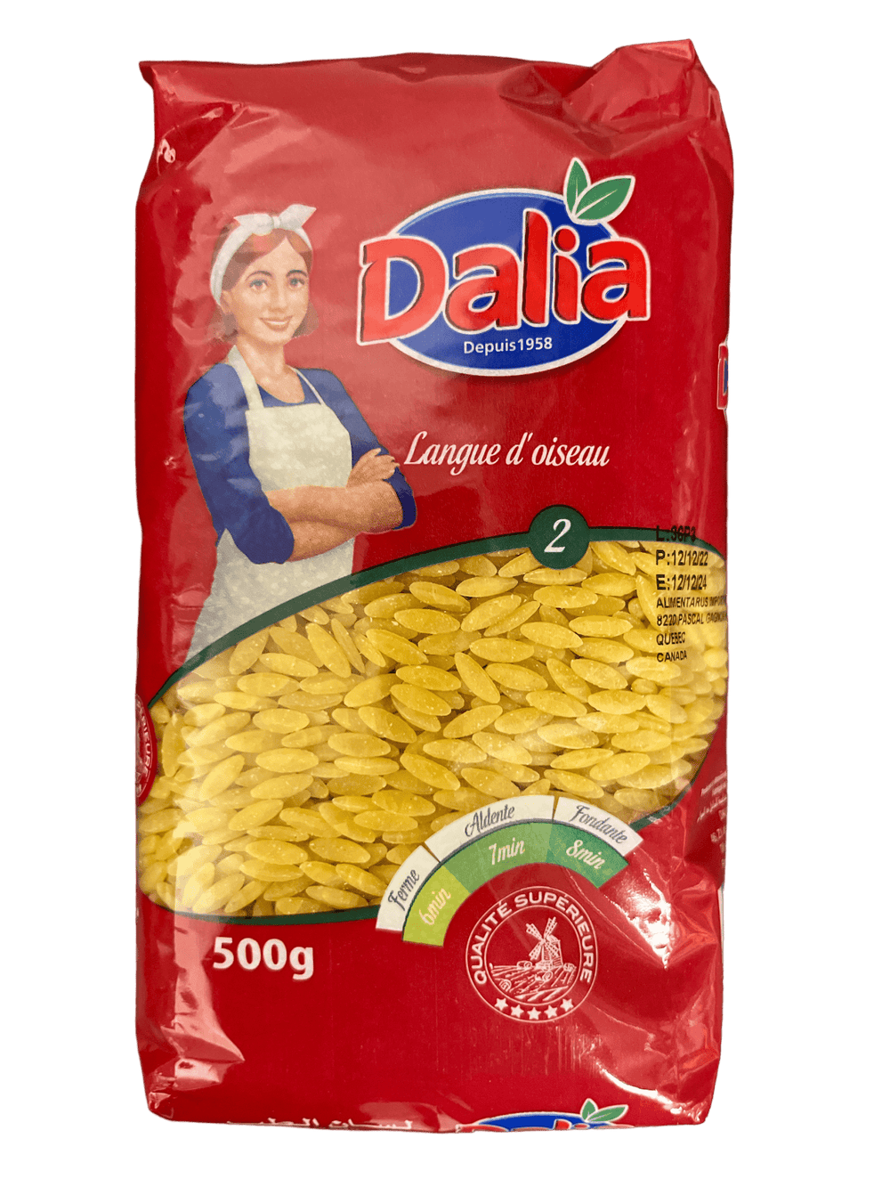 DALIA Pasta Orzo bird tongue – Langue d'Oiseau 500g