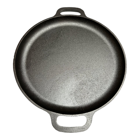 Pre-seasoned Cast Iron Flat Griddle Pan for Algerian KESRA/Matlooa 35 cm